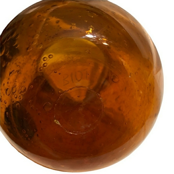 BIOT Amber Captured Bubbles Glass PitcherVintage EUC! - Picture 4 of 8